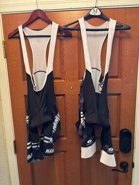 2 mens XL Voler cycling bibs with Hammer Nutrition theme